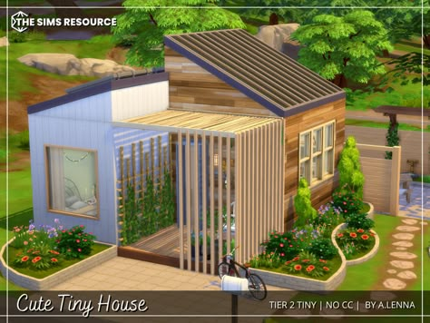 The Sims 4 Small House Floor Plans, Small Modern Home Sims 4, Sims 2 Tiny House, Sims4 Tiny House Floor Plan, Sims 4 Tiny House Community, The Sims 4 Tiny House Ideas, Sims 3 Tiny House, The Sims Tiny House Ideas, Sims 4 Tiny House Exterior