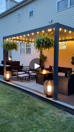 76K views · 7.2K reactions | Happy Friday IG!  These Kandella Outdoor Woven Oval Asian LED Lanterns by @jonathany_official were the perfect finishing touch for my patio.   These high quality lanterns are so gorgeous and provides soft ambient lighting for some warm and cozy vibes.   Globe String lights @jonathany_official  Sukie Modern Area Rug  @jonathany_official   Comment SHOP below to receive a DM with the link to shop this post on my LTK ⬇ https://liketk.it/4JUak  #patiolights #stringlights #patiovibes #patioatnight #patiodesign #patiodecor #patiolife #pationights #pationightlife #patioideas #patiostyle #jonathanydesign #summerinspo #backyard #backyarddecor #outdoorliving #patioinspo #modernpatio #patiovibes #glampatio #patio #patiolife  #patioliving #patiostyle #patiostyling  #pergola Pergola Lights String Ideas, Pergola Decorating Ideas Backyards, Patio String Lights Ideas Backyards, Backyard String Lights Ideas, Cozy Patio Decorating Ideas, Pergola Patio Decor Ideas, Outdoor String Lighting Ideas, Glam Patio, Pergola Lighting Ideas