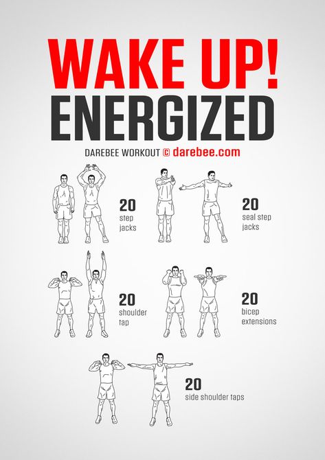 Wake Up Energised Workout Wake Up Workout, Morning Workouts, Full Of Energy, Body Exercises, Home Fitness, Training Plan, Morning Workout, Each Day, Full Body Workout