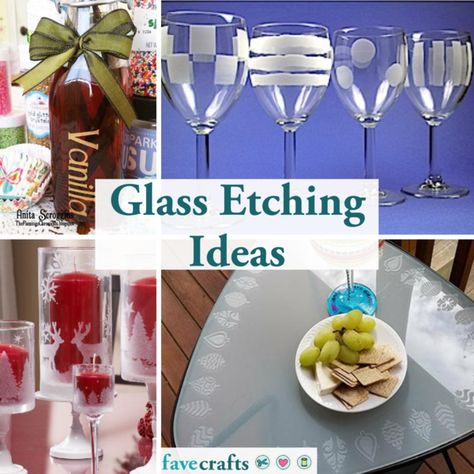 Glass Etching Tutorial, Glass Etching Gifts, Glass Etching Ideas, Glass Etching Diy, Glass Etching Cream, Etching Projects, Etching Diy, Glass Etching Patterns, Etched Gifts