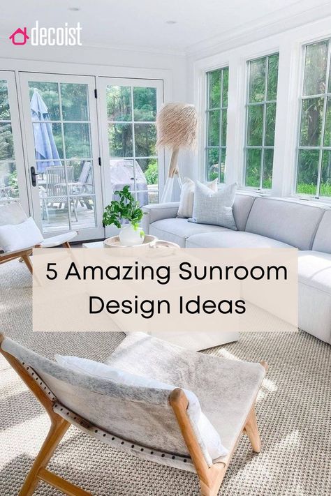 Can you ever go wrong with a sunroom? The answer is "no". If you're lucky enough to have a sunroom in your home, here are some amazing design ideas to help you maximize the amount of rays you're catching and revamp the space. // Sunroom // Sunroom Inspirations // Home Design // Interior Design // Patio Sunroom Conversion, Traditional Sunroom Ideas, 4 Seasons Porch Ideas, Sunroom Open To Living Room, Sun Room Decorating Ideas Four Seasons Room Interior Design, Converting Screen Porch To Sunroom Four Seasons Room, 4 Seasons Room Decor, Sun Room Ideas On A Budget Outdoor Rooms Backyards, Open Sunroom Ideas