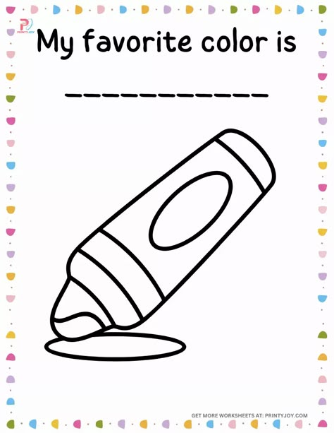 My Favorite Color Worksheet, Crafts For 2 Year Kids At Daycare, All About Me Fine Motor, About Me Project Ideas, Preschool All About Me Printable, Pre K Worksheets Free Printables Preschool, All About Me Toddler Crafts, First Day Of School Activities Preschool, Preschool Coloring Sheets Free Printable