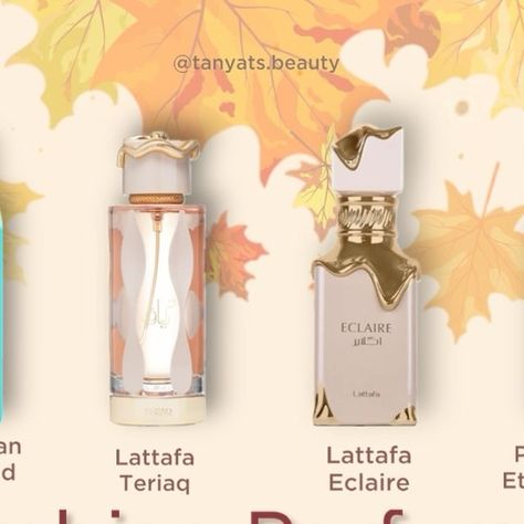 Tetiana Ts. ▫️ Beauty content creator on Instagram: "Autumn is the best season to enjoy Arabian perfumes, especially if you’re new to them 😉  Here are 8 excellent picks for this season that I absolutely love, and all of them were successful blind buys:  ▫️ Swiss Arabian Shaghaf Oud Tonka — Such a delicious autumn perfume! I don’t really get any tonka, but it smells like an expensive almond marzipan without being overly sweet.  ▫️ Lattafa Teriaq — I can’t stop wearing this! It’s too complex to fully describe, but to me, it smells like leathery caramel—neither too masculine, sharp, nor too sweet. If you like JPG La Belle Le Parfum, you’ll enjoy this one.  ▫️ Lattafa Eclaire — One of the most viral perfumes at the moment, and I still can’t get a full-sized bottle. It’s a sweet, milky, and cr Lattafa Eclaire, Autumn Perfume, Almond Marzipan, Beauty Content Creator, Swiss Arabian, Beauty Content, Instagram Autumn, Best Seasons, Marzipan