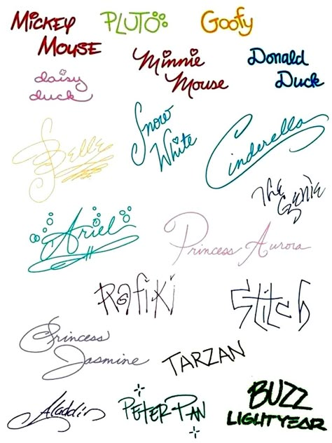 YOUR PINTEREST HAS NOW BEEN SIGNED BY DISNEY!! Character Signatures, Disney Signatures, Disney Amor, Disney Parque, Images Disney, Disney Scrapbooking, Disney Life, Disney Lover, Disney Scrapbook