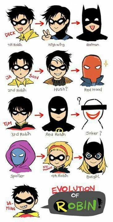 Robin Tim Drake Robin, Dc Funny, Jason Todd Robin, Stephanie Brown, Univers Dc, Batman Funny, Baby Tiger, Im Batman, Batman Universe