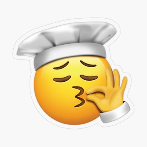 Get my art printed on awesome products. Support me at Redbubble #RBandME: https://www.redbubble.com/i/sticker/chefs-kiss-emoji-by-Creativeinc2024/154620389.O9UDB?asc=u Chef Meme, Eating Emoji, Chef Sticker, Food Emoji, Emoji Food, Video Mood, Kiss Emoji, The Kissing Hand, Chef Kiss