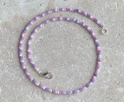 257JEWELLERY - Etsy UK Pink And Purple Beaded Necklace, Necklace Handmade Ideas, Beads Necklace Ideas, Handmade Necklaces Beads, Handmade Necklace Ideas, Bead Necklace Ideas, Seed Beaded Jewelry, Seed Beads Jewelry, Purple Beaded Necklace