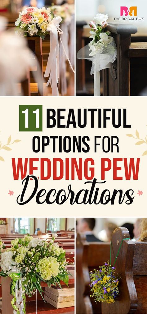 Unique Pew Decorations Wedding, Diy Pew Ends Wedding, Cheap Pew Decorations Wedding, Decorate Pews For Wedding, Wedding Bows For Pews, Pew Bows With Flowers, Wedding Pews Decorations, How To Make Pew Bows Wedding, Diy Wedding Pew Decorations