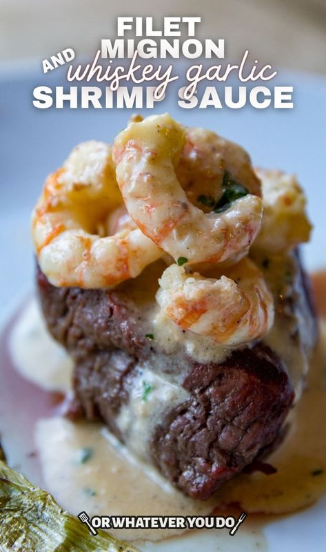 Filet Mignon Meal Ideas, Steak And Seafood Recipes, Filet Mignon And Shrimp Recipes, Filet Mignon With Shrimp Recipes, Surf And Turf Sauce, Surf And Turf Recipes Scallops, Fillet Mignon Recipes Grilled, Surf And Turf Recipes, Best Way To Cook Filet Mignon On Grill