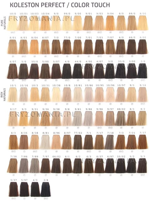 Wella Permanent Hair Color Chart, Hair Colour Chart Shades, Wella Color Touch Chart, Honey Blonde Wella Formula, 7.1 Hair Color, Davines Hair Color Chart, 9n Hair Color, Wella Color Chart, Black Box Dye To Blonde