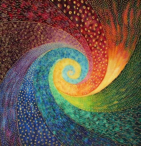 . Spiral Art, Unique Pictures, Silk Painting, Geometry, Art Journal, Abstract Painting, Art Ideas, Mosaic, Mixed Media