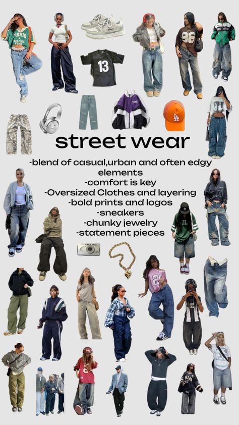 mine,pls don't repost! #streetwear #style #outfitinspo #aesthetic Streetwear Fashion Essentials, Where To Find Streetwear Clothes, Streetwear Essentials List, Where To Shop For Streetwear Clothes, Clothing Mood Boards Aesthetic, Streetwear Moodboard Inspiration, Urban Edge Outfits, Streetwear Must Haves, Street Wear Aesthetic Wallpaper