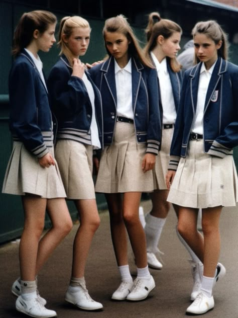 preppy style Preppy 1950s Fashion, 80s Preppy Fashion Women 1980s, Vintage Collegiate Aesthetic, Preppy 80s Fashion, Uniform Outfits Aesthetic, Classy Preppy Outfits, Preppy Photoshoot, Vintage Preppy Aesthetic, Prep School Aesthetic