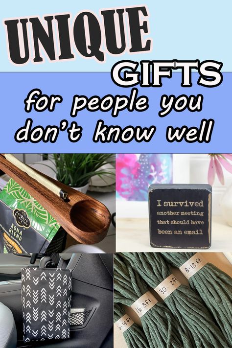 unique gifts for people you don't know well Coworker Gifts Appreciation, Christmas Gift Exchange Ideas, Ideas For Presents, Work Gift Exchange, Coworker Gift Ideas, Family Gift Exchange, Yankee Swap Gift, Office Coworker Gifts, Office Christmas Gifts