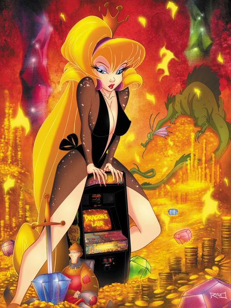 Dragon's Lair Steam Community Dragon39s Lair Dragon’s Lair, Dragon Lair Art, Princess Daphne Dragons Lair, Princess Daphne, Dragon Lair, Dragons Lair, Space Ace, Don Bluth, Dragon's Lair