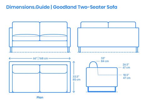 Standard Furniture Dimensions For Compact Living | Engineering Discoveries Sofa Detail Drawing Furniture, Furniture Design With Dimensions, Sofa Elevation Drawing, Sofa Size Standard, Sofa Elevation, Standard Furniture Dimensions, Couches Living Room Sofas, Sofa Plan, One Seater Sofa