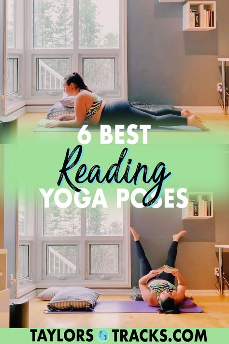 Yoga While Watching Tv, Workout While Reading, Reading Poses, Yoga Poses For Upper Back, Car Yoga, Yoga Poses For Hips, Reading Pose, Reading Positions, Reading Retreat