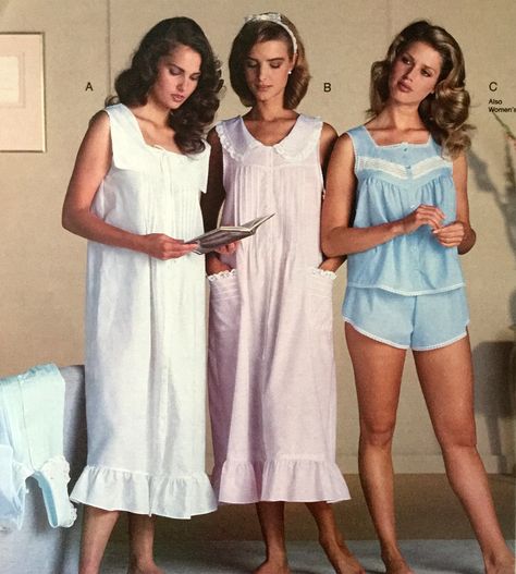 Frilly Nightgowns to Garfield Pajamas: 1980s Women's Sleepwear Catalog Pages - Flashbak 80s Pajamas Vintage, 80s Pjamamas, 50s Pajamas, 1980s Pajamas, Garfield Pajamas, 70s Sleepwear, 80s Sleepwear, 80s Pajamas, 70s Pajamas