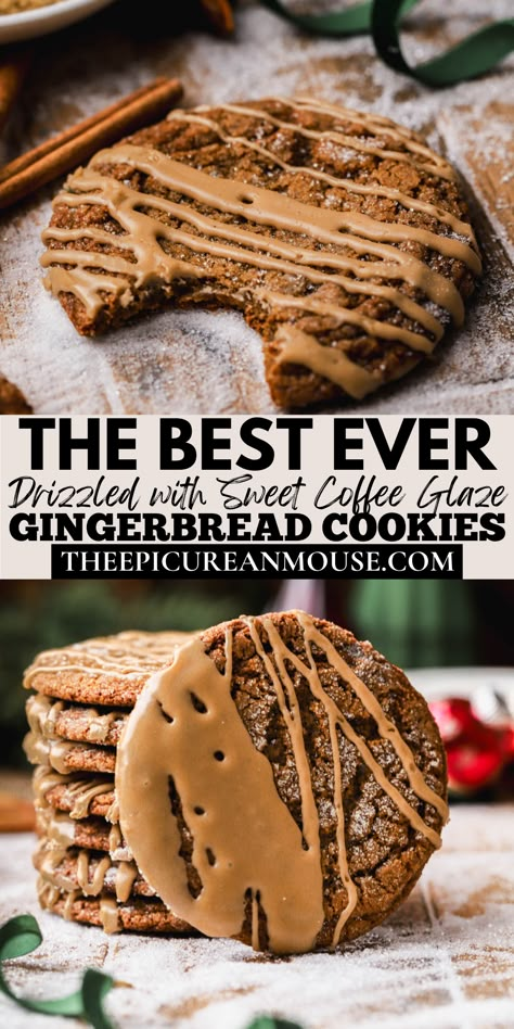 Espresso Gingerbread Cookies, Gingerbread Cookies With Molasses, Gingerbread Latte Cookie, Pumpkin Spice Roll Cookies, Coffee Ground Cookies, Best Cookies Christmas, Ginger Latte Cookies, Hot Honey Gingerbread Cookies, Chocolate Tea Cookies