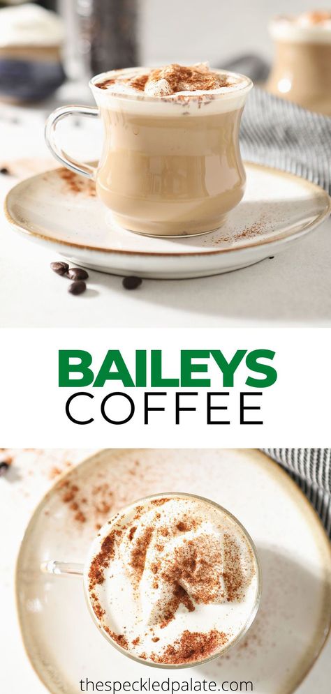 How To Make Baileys Coffee, Hot Coffee Liquor Drinks, Bourbon Cream Coffee Drinks, After Dinner Coffee Drinks, Irish Cream Coffee Recipe, Baileys Recipes Drinks Coffee, Baileys Coffee Drinks, Coffee And Baileys Drinks, Drinks With Irish Cream Liquor