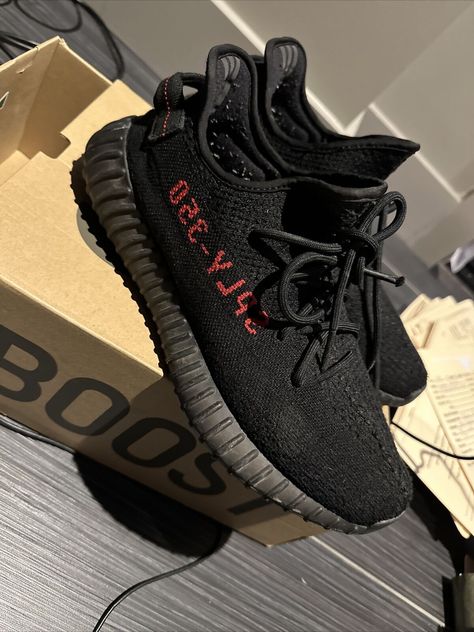 Adidas Yeezy Boost 350 V2 Bred black red Size 11 Get a price at https://copapair.com/adidas-yeezy-boost-350-v2-bred-black-red-size-11/ Yeezy 350 Black Red, Red Yeezys, Black Yeezys, Yeezy Boost 350 Black, Yeezy 350 V2 Black, Shoe List, Yeezy Outfit, Trendy Shoes Sneakers, Pretty Shoes Sneakers