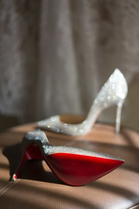 Louboutin Heels Wedding, Louboutin Wedding Heels, White Louboutin, Andrea Eppolito, Wedding Shoes Photography, Christian Louboutin Wedding, Christian Louboutin Wedding Shoes, Shoe Aesthetic, Bride Heels