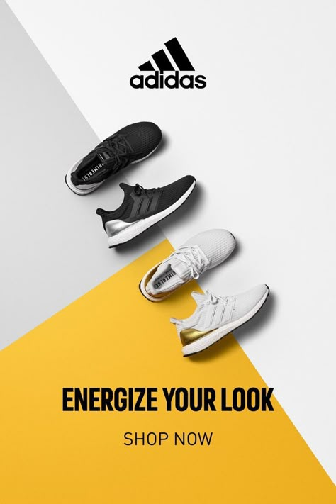 Shoe Ads Design, Adidas Ads, Shoes Banner, Shoes Graphic, Camera Tattoos, Running Shoes Adidas, Shoe Advertising, Shoes Fashion Photography, Shoe Poster