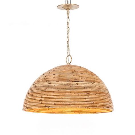 Lilou Rattan Pendant Breakfast Nook Lighting, Pebble Pendant, Rattan Shades, Rattan Pendant, Metal Canopy, Shape Crafts, Modern Ceiling, Burke Decor, Modern Ceiling Light