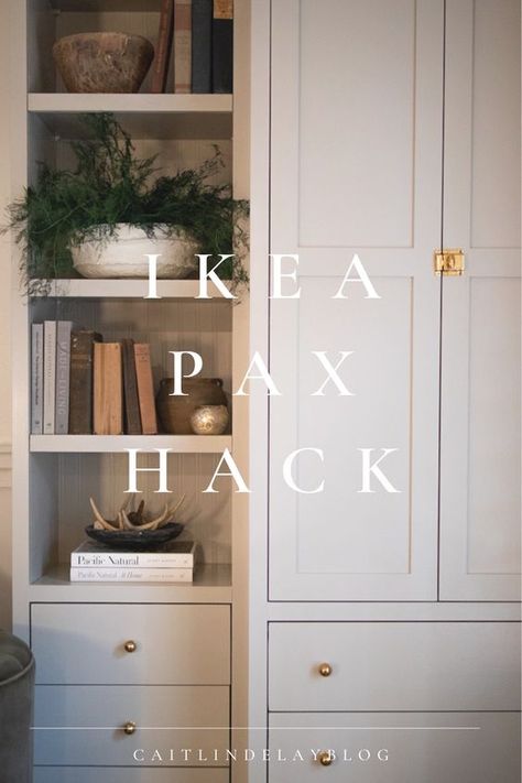 Ikea Custom Bookshelves, Make Pax Look Built In, Built In Hallway Storage Ikea, Ikea Built In Wardrobe Ideas, Ikea Hacks Office Built Ins, Ikea Havsta Built In Hack Office, Ikea Brimnes Hack Cabinet, How To Make Ikea Look Expensive, Ikea Built In Storage Cabinets