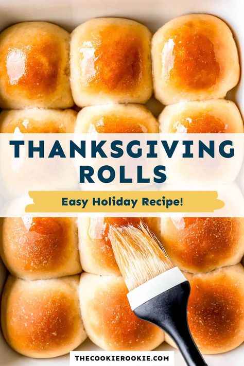 These homemade Thanksgiving Rolls are perfect for your holiday feast. They're soft and fluffy, deliciously buttery, and they're pretty easy to make with just a handful of ingredients. They're the best rolls for Thanksgiving dinner because they really go the extra mile to make the whole meal feel special. Yeast Rolls Thanksgiving, Fluffy Thanksgiving Rolls, Rolls Homemade Easy Recipes, Orange Dinner Rolls Recipe, Thanksgiving Buns Roll Recipe, Thanksgiving Bread Rolls Recipe, Homemade Thanksgiving Dinner Rolls, Best Thanksgiving Roll Recipe, Best Homemade Rolls For Thanksgiving