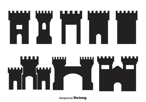 Vector Fortress Shapes Castle Vector, Welsh Castles, Castle Gate, 3d Pen, Princess Castle, Throne Of Glass, Free Vector Art, Free Downloads, Ibm Logo