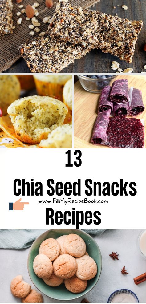 13 Chia Seed Snacks Recipes ideas to easily create. Clean eating healthy protein to energize active sports people and helps digestive systems. Are Chia Seeds Keto Friendly, Chia Seeds And Flax Seed Recipes, Chia Seed And Flax Seed Recipe, Chia Seed Snack Recipes, Snacks With Chia Seeds, Best Chia Seed Recipes, Savory Chia Seed Recipes, Recipes With Chia Seeds Healthy, Ways To Eat Chia Seeds