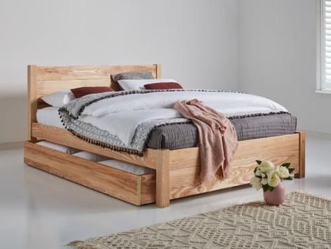 Get Laid Beds, Wooden Bed With Storage, Bed Without Headboard, Solid Oak Beds, Underbed Storage Drawers, Bed Frame With Drawers, Ottoman Storage Bed, Oak Beds, Small Bedrooms