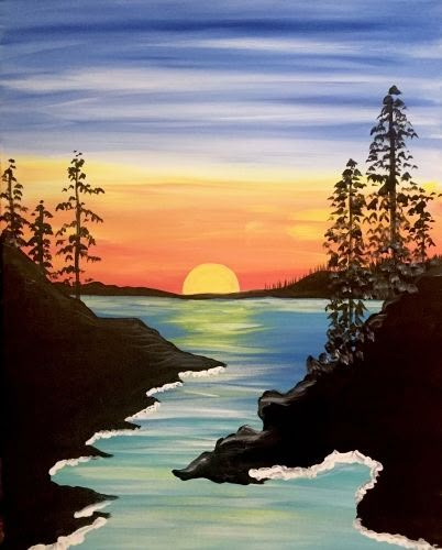 40 Easy Modern Painting Ideas for Beginners, Easy Landscape Painting I – artworkcanvas Landscape Paintings For Beginners, Easy Tree Painting, Tree Painting Ideas, Landscape Painting Ideas For Beginners, Easy Landscape Painting Ideas, Easy Painting Ideas For Beginners, Easy Nature Paintings, Easy Landscape Painting, Sunset Paintings