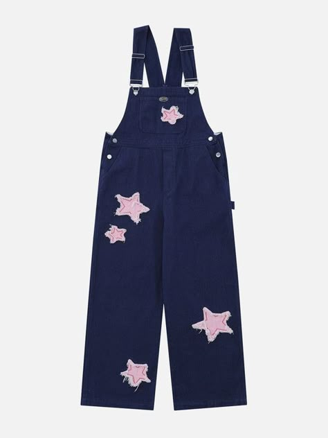 Unique Overalls, Star Overalls, Embroidered Overalls, Knitted Maxi Dress, Underground Clothing, Maxi Dress Elegant, Asian Streetwear, Aelfric Eden, Top Streetwear