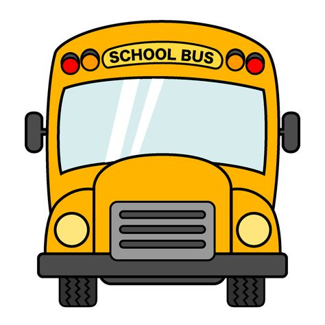 Front of School Bus Download Picture｜illustoon School Bus Pictures, School Bus Clipart, School Bus Drawing, Teaching Clipart, Bus Drawing, Bus Crafts, Bus Cartoon, School Lines, Bus Art