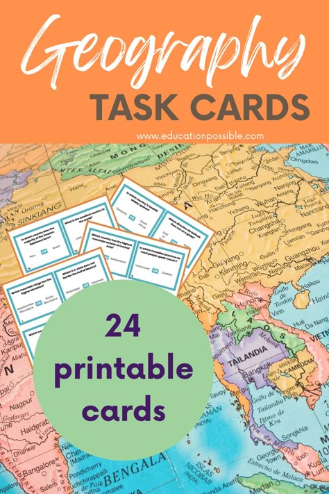 World Geography Lessons, Middle School Geography Lessons, Geography Printables, Geography Vocabulary, Middle School Geography, Geography Lesson Plans, Geography Teacher, Geography Games, Homeschool Middle School