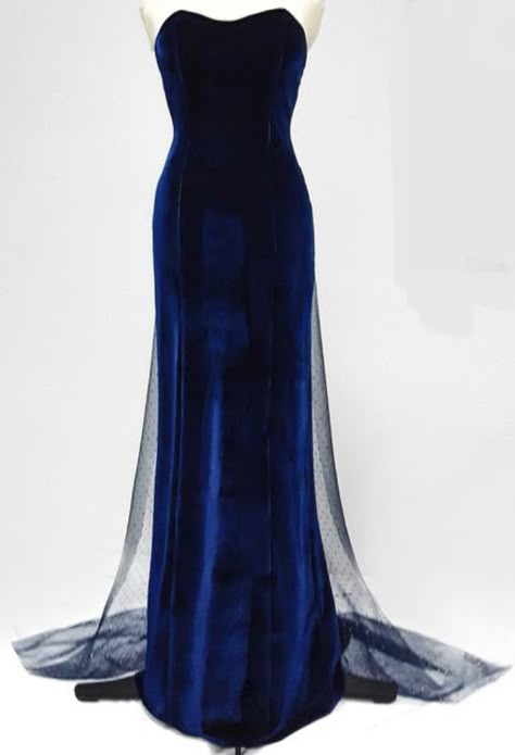 Anastasia Dress Gowns, Anastasia Dark Blue Dress, Anastasia’s Blue Dress, Blue Anastasia Dress, Dark Blue Gown Dress, Anastasia Blue Dress Cosplay, Anastasia Blue Gown, Long Blue Dress Aesthetic, Blue Velvet Dress Aesthetic