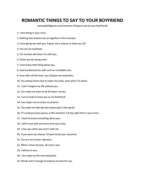 DOWNLOADABLE LIST OF ROMANTIC THINGS TO SAY TO YOUR BOYFRIEND 100 Things To Say To Your Boyfriend, Shared Notes With Boyfriend, Romantic For Boyfriend, Sentimental Things To Say To Boyfriend, Thing To Say To Your Boyfriend, Things To Say To Your Boyfriend On Your Anniversary, Cute Things To Write About Him, Cute Things To Post About Your Boyfriend, Romantic Things To Call Your Boyfriend