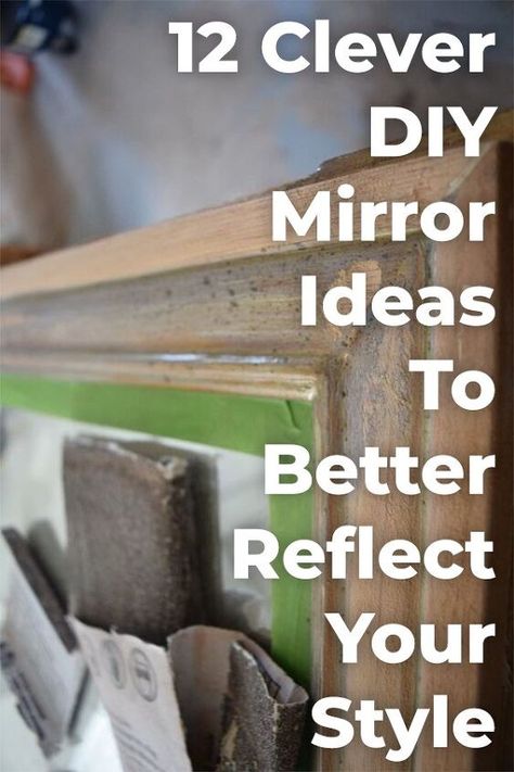 Are you bored of looking into the same old mirror every single day? Find out how to spruce up different types of mirrors with these brilliant DIY projects. diy | diy home decor | mirrors | diy mirrors | bathroom | bathroom upcycles | bathroom decor | diy Mirror Redo, Spiegel Diy, Diy Mirrors, Mirrors Diy, Bathroom Mirror Makeover, File Cabinet Makeover, Farmhouse Mirror, Decor Entrance, Outdoor Space Ideas