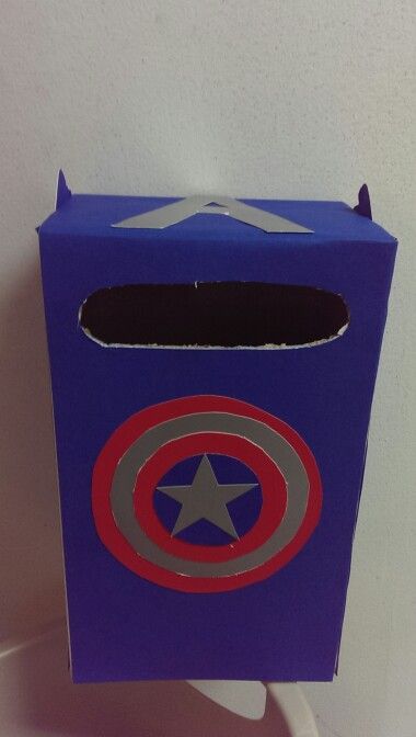 Captain America Valentine box Decorated Valentine Boxes For Boys, Prek Valentines Box Boy, Captain America Valentine Boxes For Boys, Valintine Boxs Ideas Easy For Boys, Tank Valentine Boxes For Boys, Diy Valentines Box, School Holiday Party, Valentine Boxes For School, Kids Valentine Boxes