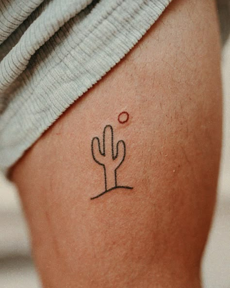 Grace Wise - Handpoke on Instagram: “Fun little cactus with a red moon moment. 🌵” Cactus Rib Tattoo, Stick And Poke Tattoo Cactus, Cat And Cactus Tattoo, Cactus With Sun Tattoo, Cactus Tiny Tattoo, Black Cactus Tattoo, Cactus Flash Tattoo, Cactus Minimalist Tattoo, Small Cactus Tattoo Simple