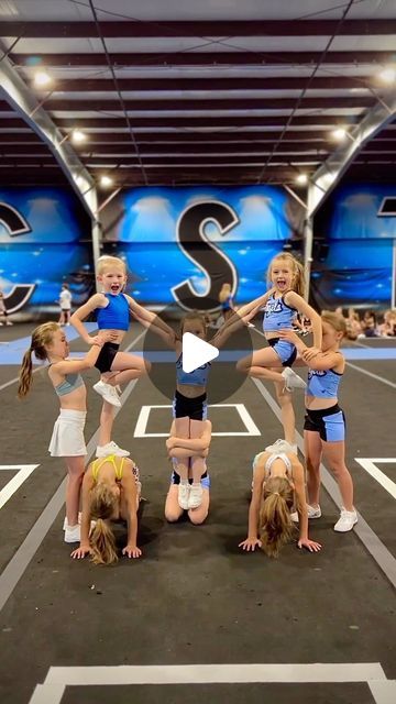 Level 1-4 appreciation on Instagram: "Hope this video will make your day 🥹 #level1 @cheer_stlouis" Three Stunt Group Pyramids, Cheer Formations 10 People, Level 1 Pyramid Cheer, Cheer Level 1 Stunts, Pee Wee Cheer Stunts, Three Person Cheer Stunts, Peewee Cheer Stunts, Level 1 Cheer Stunts, Youth Cheer Stunts