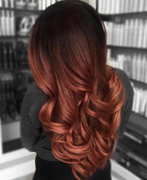 The Most Mesmerizing Dark Hair Colors For Winter | Fashionisers© - Part 5 Burgundy Shades, Red Balayage Hair, Gorgeous Hair Color, Hair Color Auburn, Winter Hair Color, Winter Hair, Red Hair Color, Hair Inspiration Color, Hair Color Dark