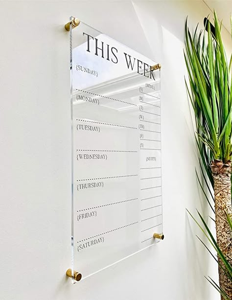 Acrylic Menu Board, Wood Name Signs, Calendar Minimalist, Graphic Design Magazine, Acrylic Calendar, Sublimacion Ideas, Office Organization At Work, Office Works, Home Wedding Decor