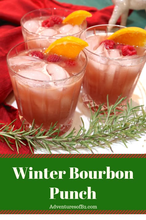 Bourbon Punch, Christmas Drinks Alcohol Recipes, Bourbon Recipes, Christmas Drinks Alcohol, Fruity Cocktail, Bourbon Drinks, Whiskey Cocktail, Fruity Cocktails, Bourbon Cocktails