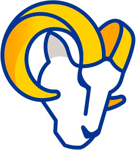 Los Angeles Rams Alternate Logo - National Football League (NFL) - Chris Creamer's Sports Logos Page - SportsLogos.Net Rams Horns, Misfits Logo, Boxing Logo, Football Coloring, La Rams Football, Los Angeles Rams Logo, Baseball Theme Birthday, Ram Svg, Nfl Rams