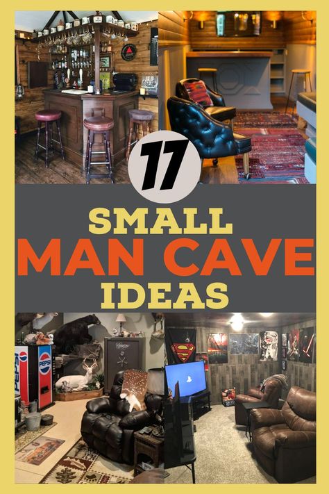 Small Space Man Cave Ideas, Mancave Shed Ideas Interior, Man Cave Design Interiors, Mens Man Cave Ideas, Small Gentleman Room, Small Man Cave Ideas Room Bedrooms, Garage Decorating Ideas Man Cave, Bedroom Man Cave Ideas, Small Bedroom Man Cave Ideas