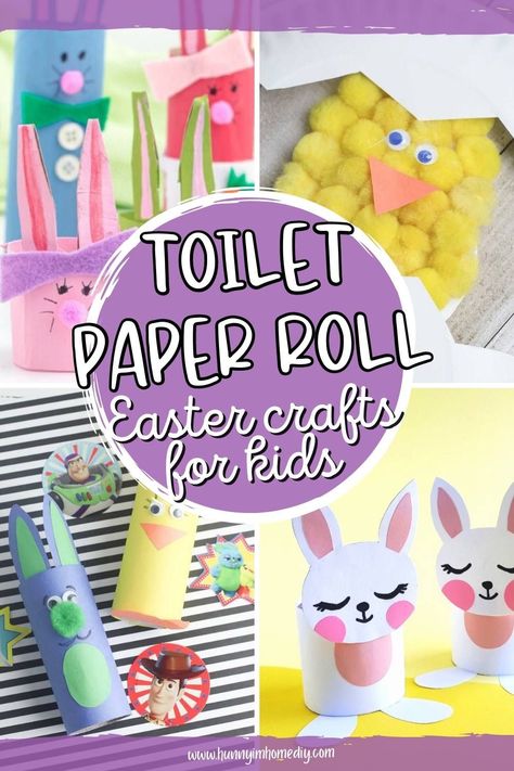 If you're searching for DIY crafts to make for Easter, you're going to love these adorable toilet paper roll crafts! Whether your kids are in preschool or kindergarten, they'll have a blast using dollar store supplies, like craft sticks and cotton balls, to put these cute Easter bunny crafts together with step by step instructions. They're all fun cardboard tube art projects for kids to make at home, at church, or the classroom. Educational Crafts For Toddlers, Cute Toilet Paper, Fun Preschool Crafts, Cute Toilet, Dollar Tree Easter Crafts, Toy Story Crafts, Spring Diy Projects, Tube Art, Winter Crafts Preschool