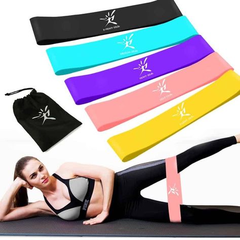 I love these resistance bands! I use them in my everyday workout and they give just the right amout of resistance I need in my workout, with multiple choices of resistance! Yoga Bands, Yoga Pilates Workout, Latihan Dada, Effaclar Duo, Equipment Workout, High Kick, Fitness Gadgets, Resistance Band Workout, Resistance Band Set